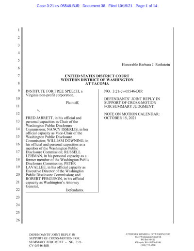 Defendant's Joint Reply in Support of Cross-Motion for Summary Judgment |  Policy Commons
