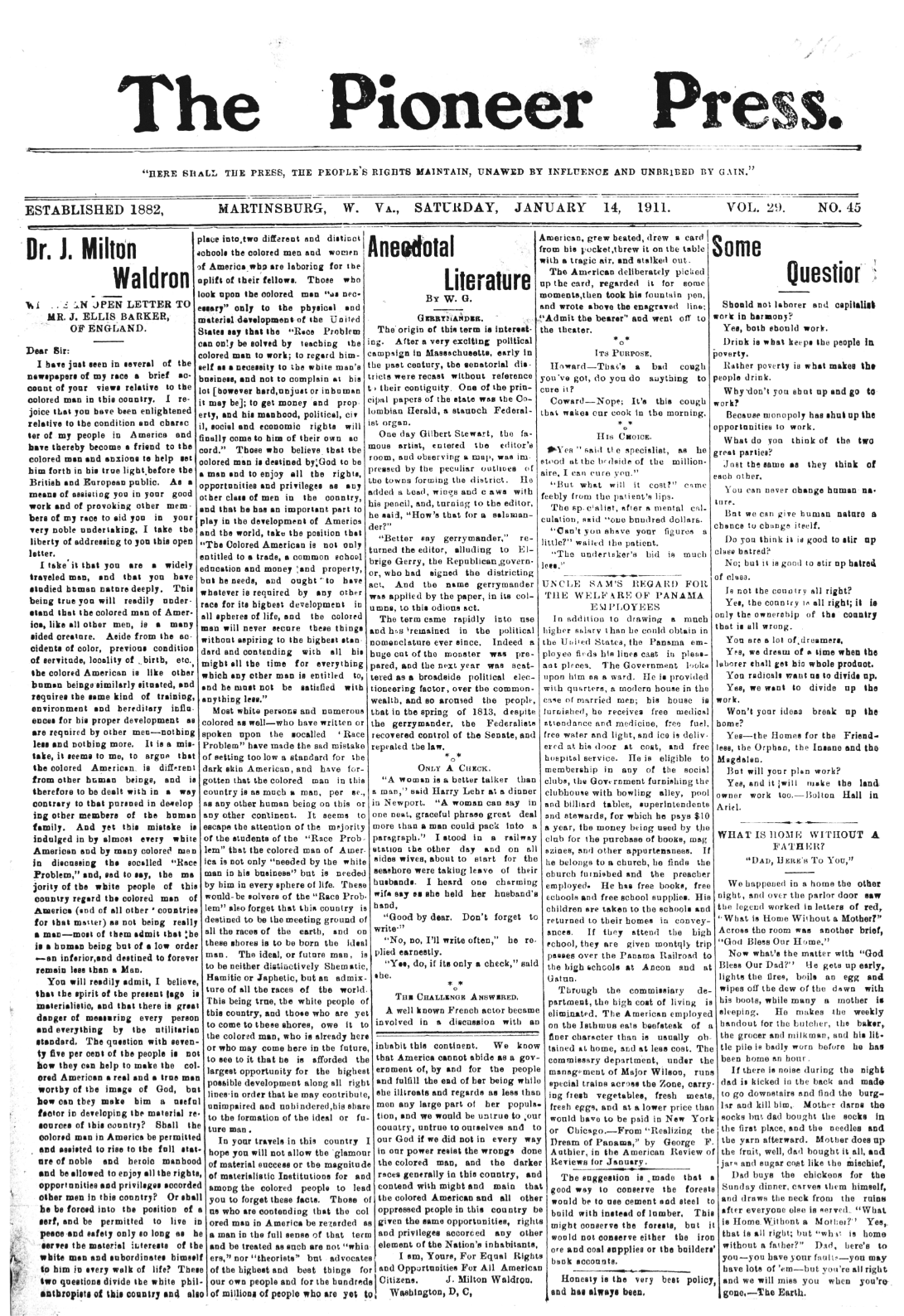 The Pioneer Press | History Commons