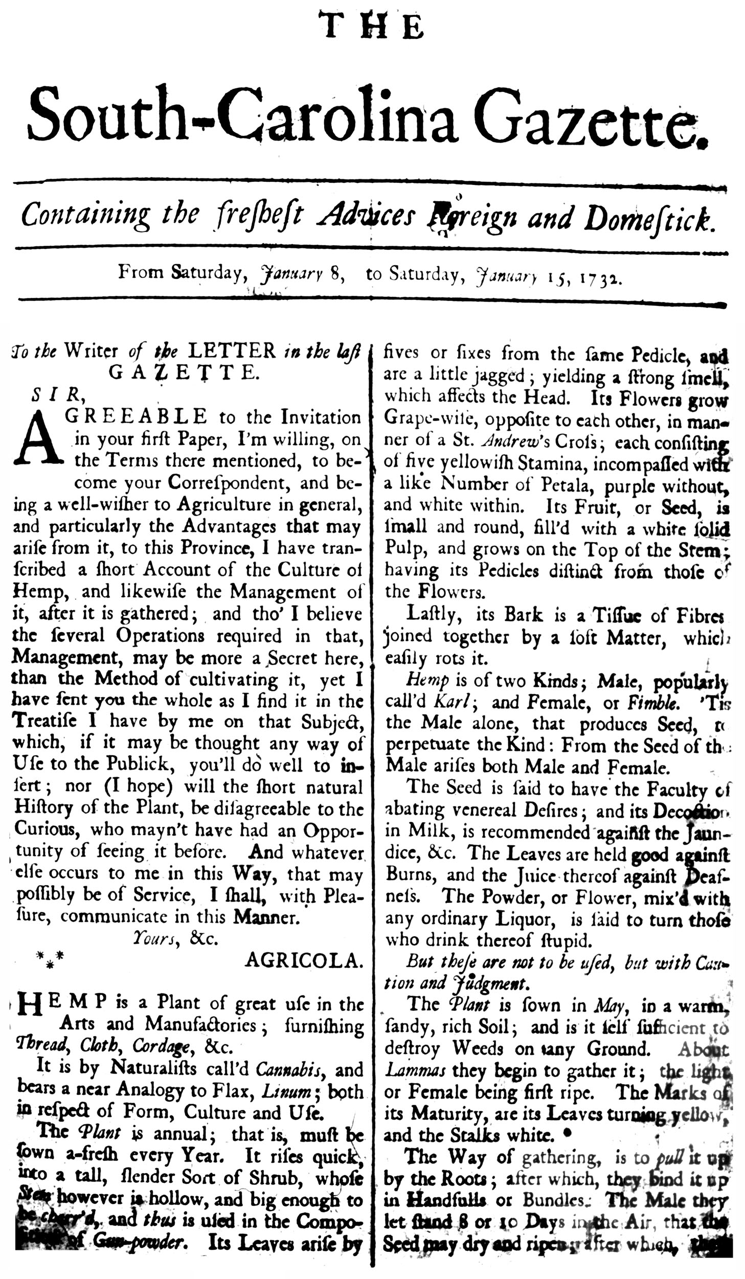 The South Carolina Gazette | History Commons
